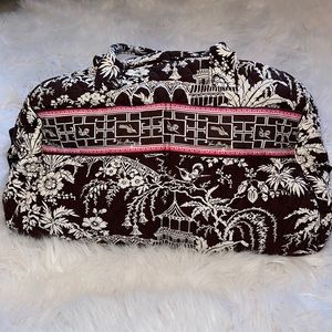 Vera Bradley Brown and Pink Duffle Bag